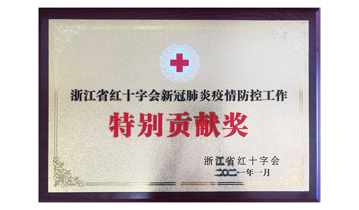 浙江省红十字会授予开云电子入口-开云（中国）“新冠疫情防控特别贡献奖”